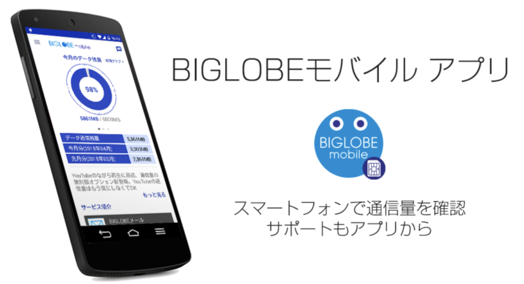 BIGLOBEモバイルアプリ